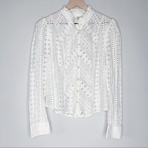 Anthropologie Meadow Rue Lace Blouse